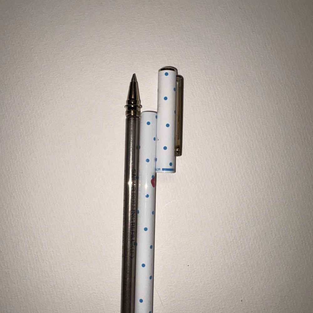 Sailor polka dot cap ballpoint pen #a19fa3