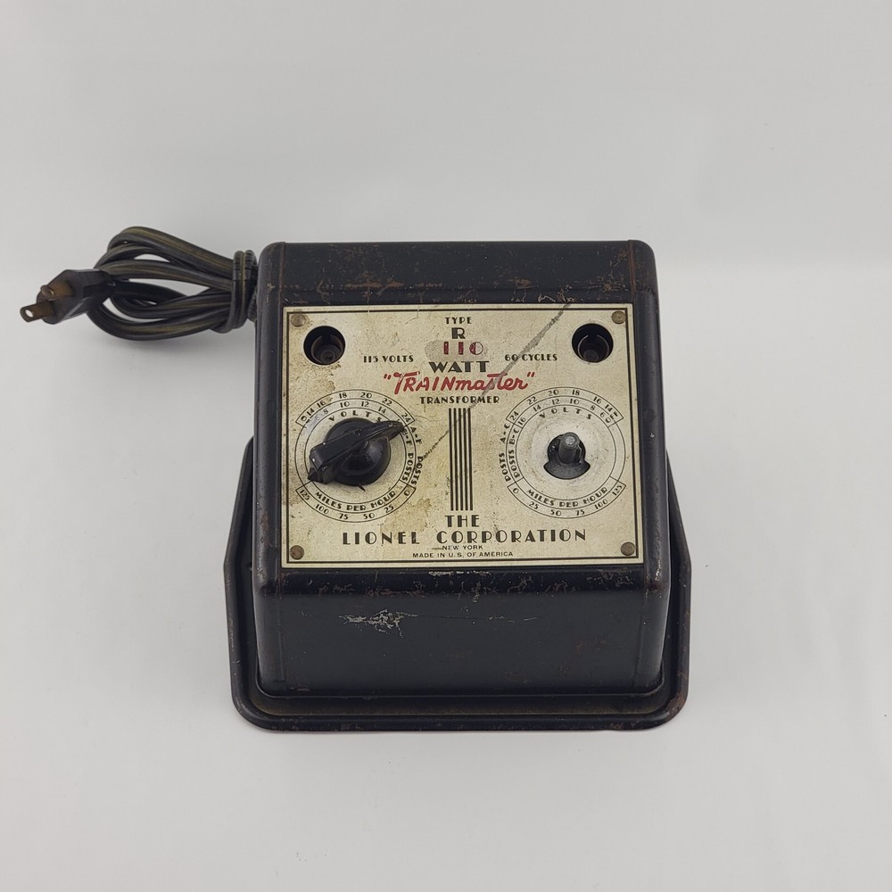 Lionel Type R 110 Watt 115 V Dual TrainMaster Transformer Post War Untested