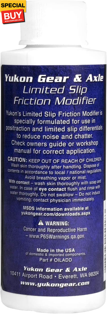 Friction Modifier Positraction Additive for Limited Slip Differentials New