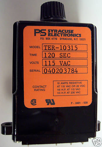 PS Syracuse Electronics  120 Sec. Timer, TER-103015
