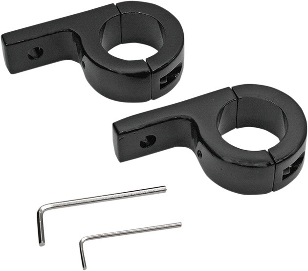 Custom Dynamics Engine Guard Light Mounting Bracket Gloss Black 1.25"