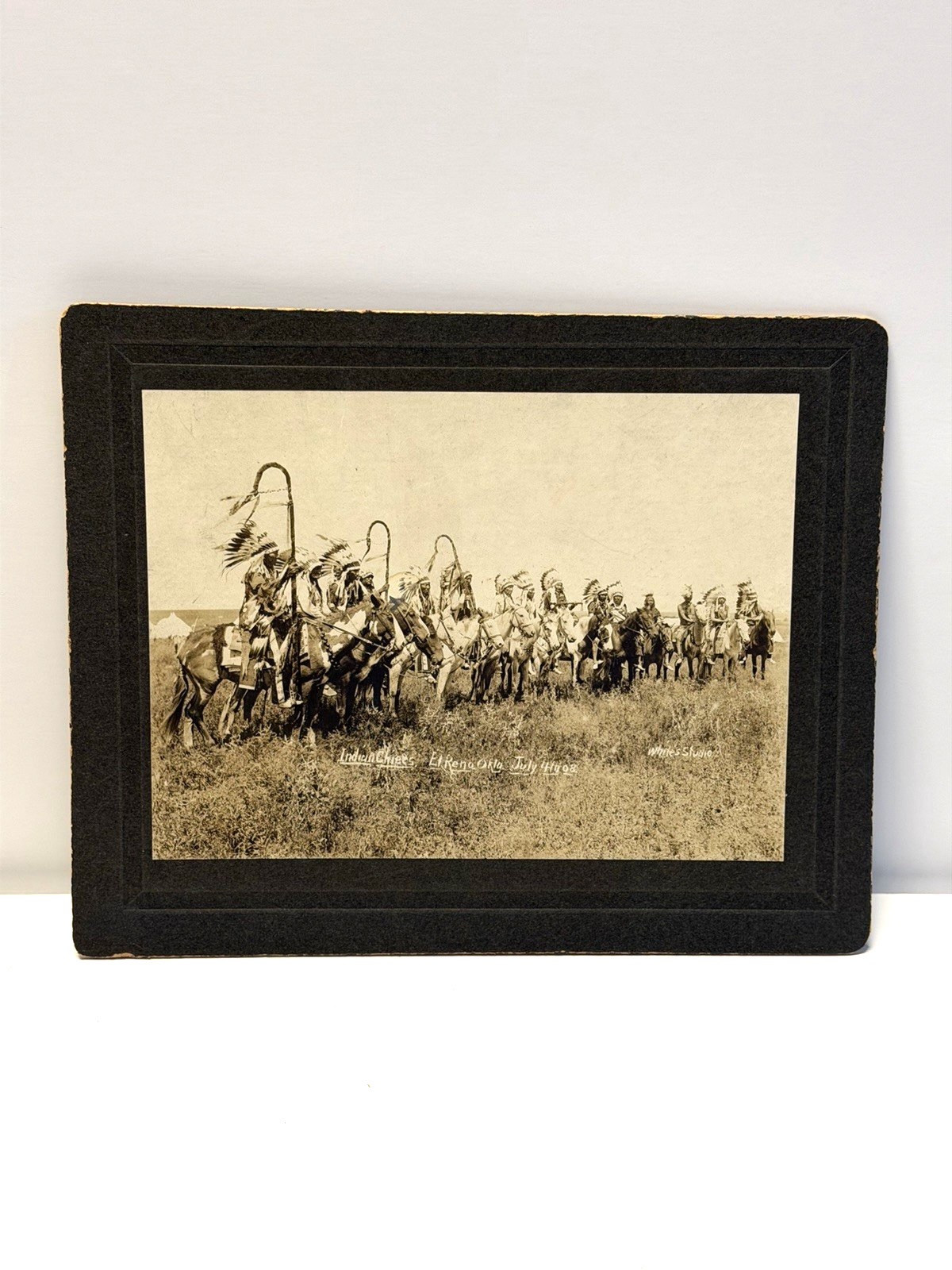 Native American Photograph Titled: "Indian Chiefs, El Reno, Okla., July 1908"