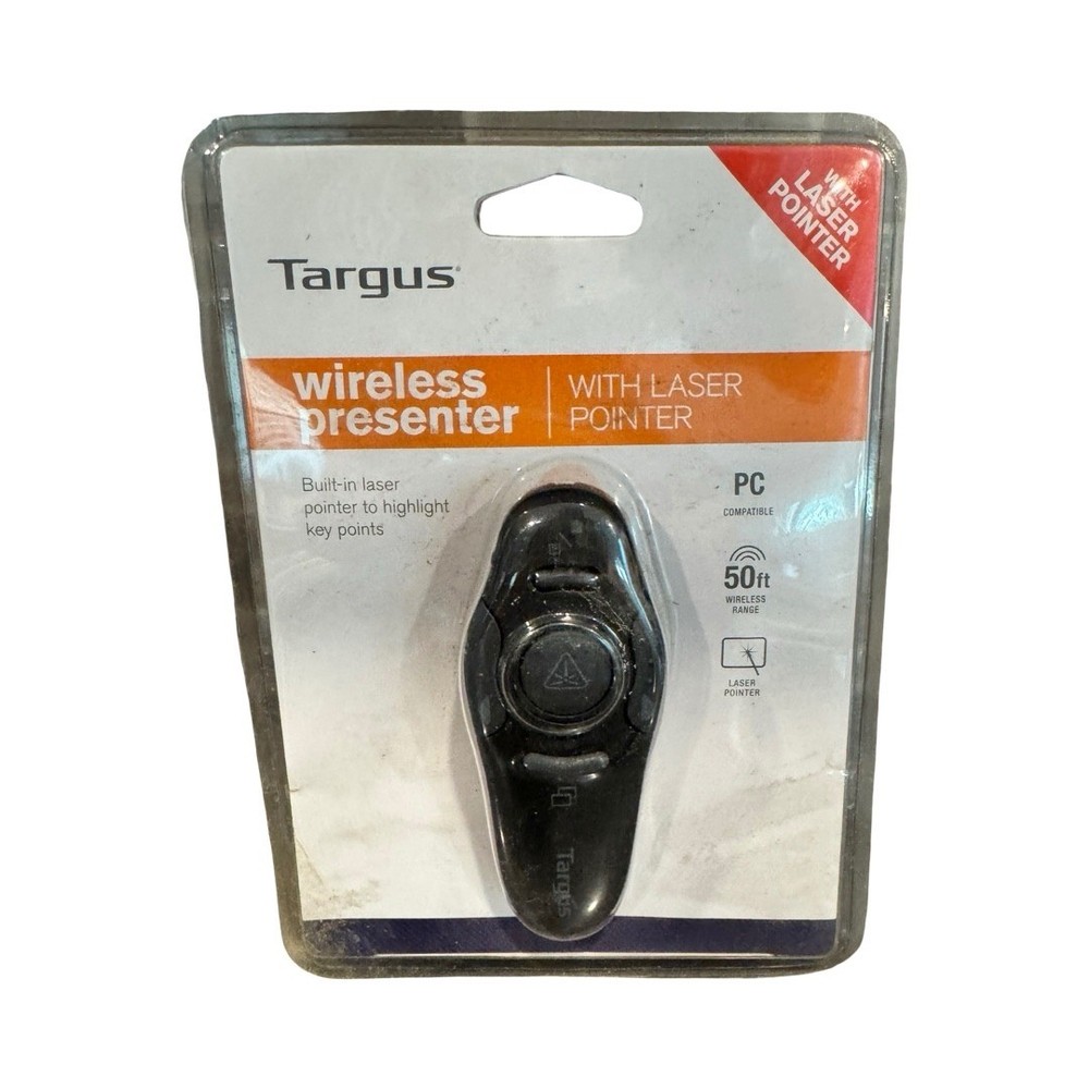 Targus Wireless Presenter with Laser Pointer Black AMP16US PC Compatible New
