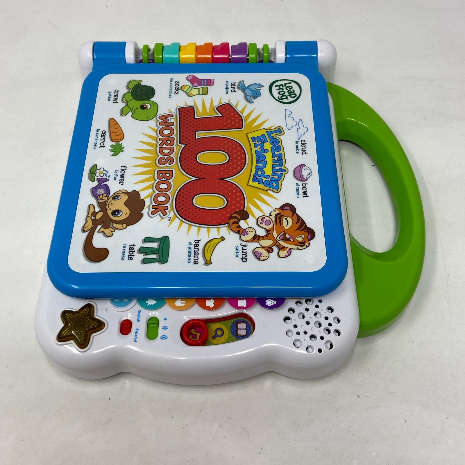 LeapFrog Learning Friends 100 Words Book - Bilingual English/Spanish, Green/Blue