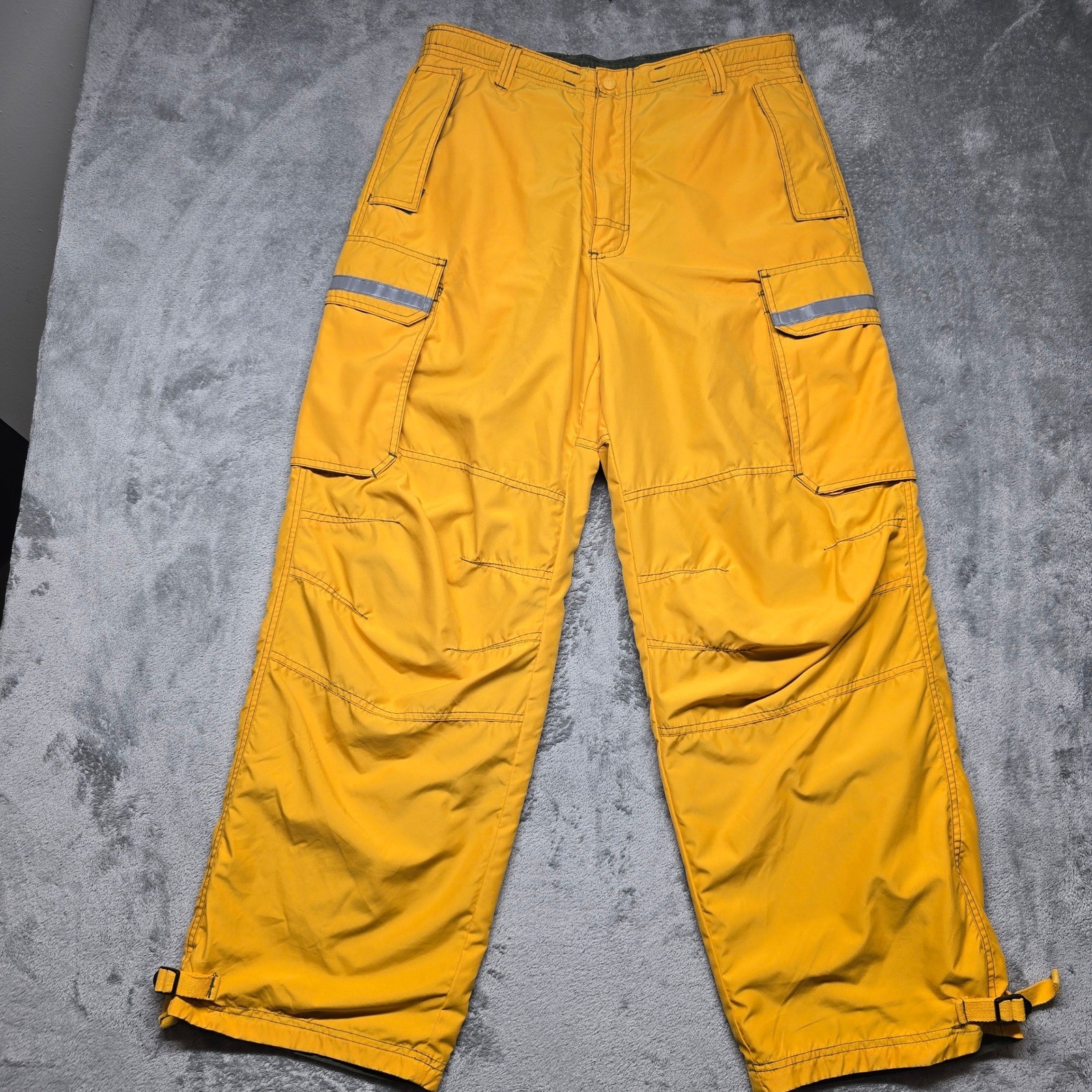Vintage MACGEAR Reversible Cargo Pants Mens 36x32 Yellow/Green Gothic Skater