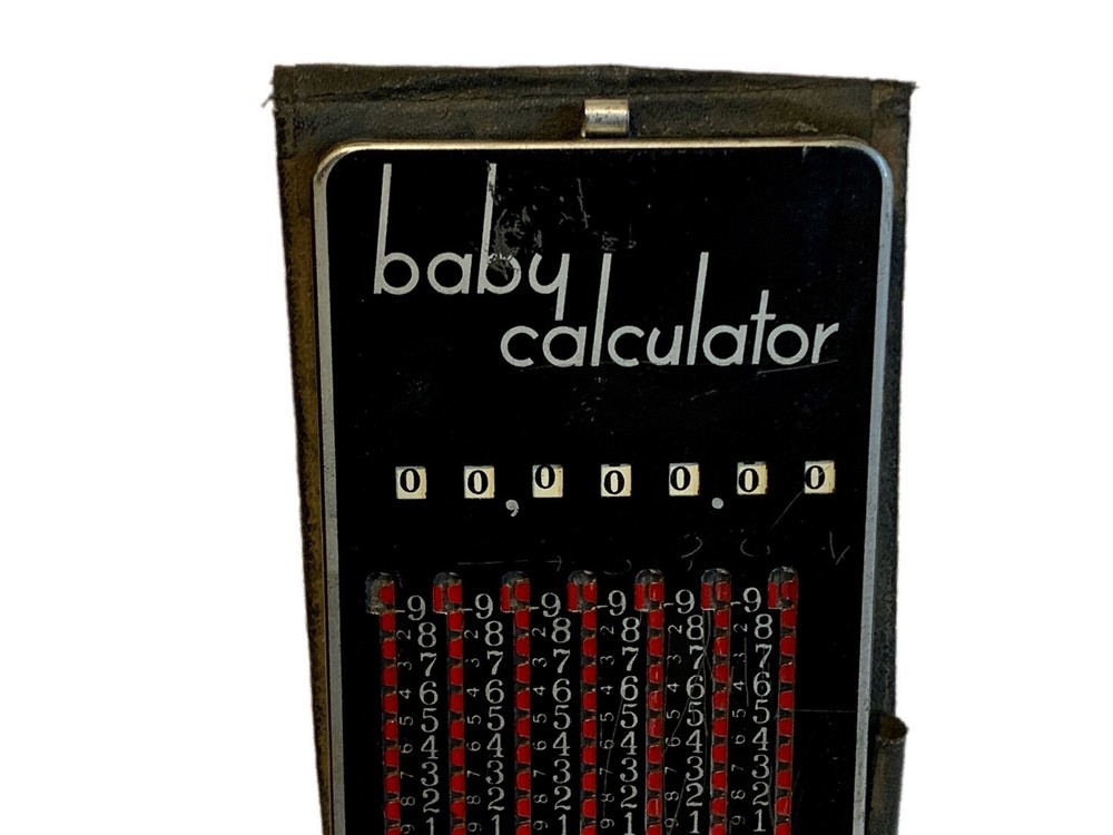 Vintage Manual Baby Calculator USA Made Basic Math Functions Classic Design