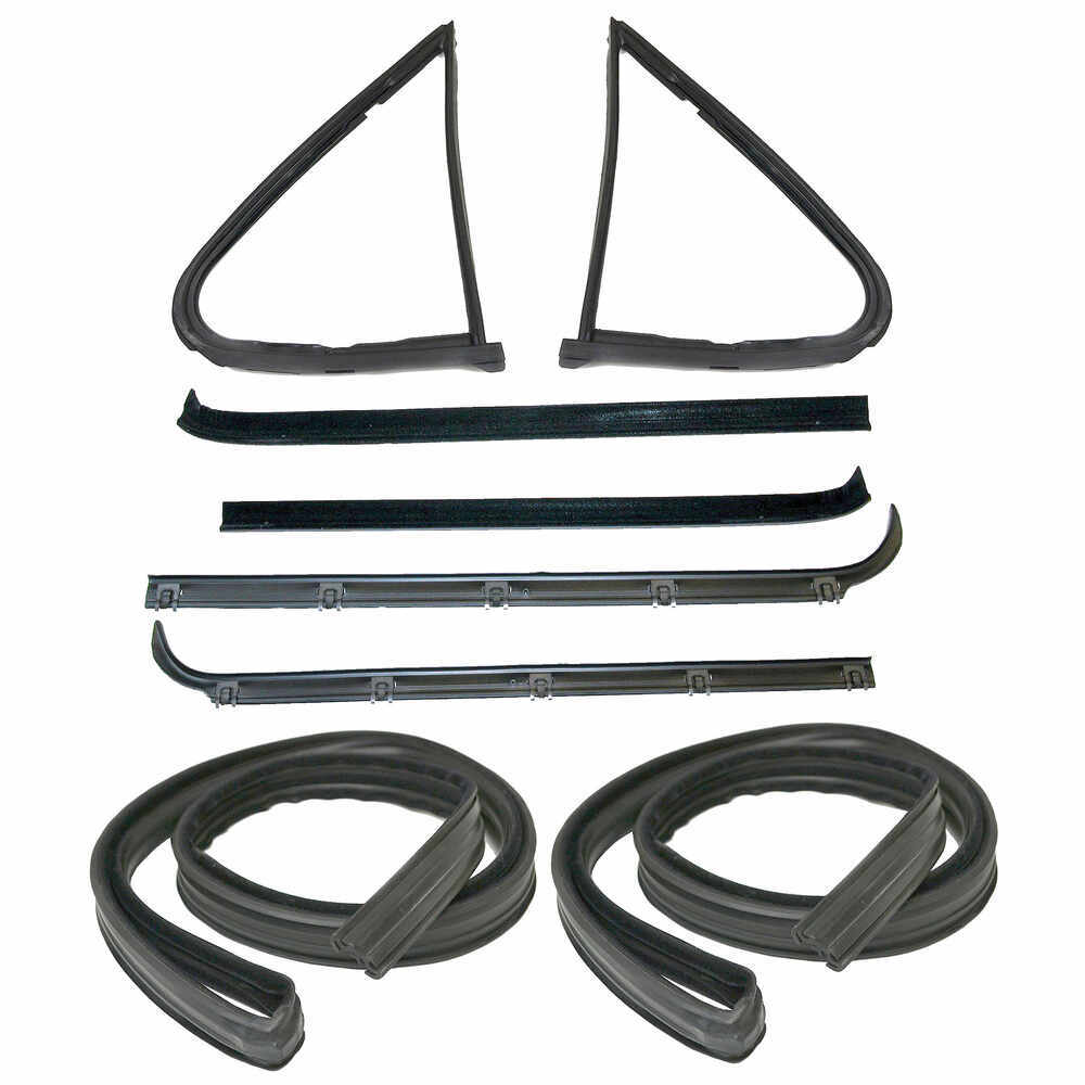 Sweep Belt & Glass Run Window Channel & Door Seal Kit 80-86 Ford Bronco Pickup