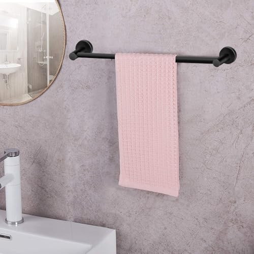 Towel Racks for Bathroom-Adjustable Towel Black 1Pack-Towel Bar
