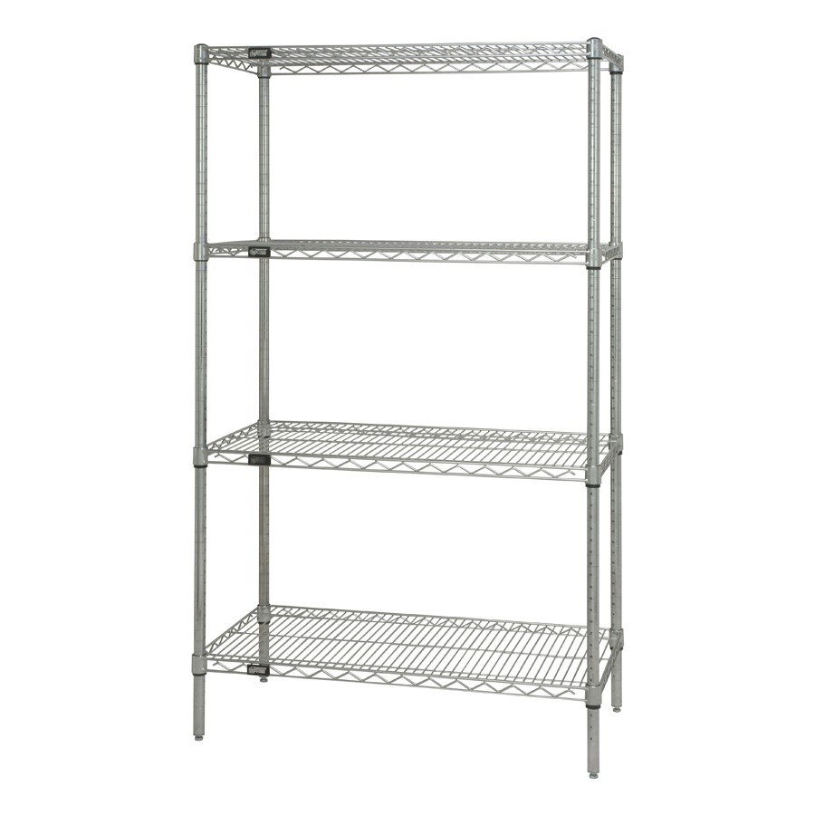 Quantum WR63-1448SG-5 NSF 5 Shelf Galvanized Steel Solid Shelving Starter Kit...