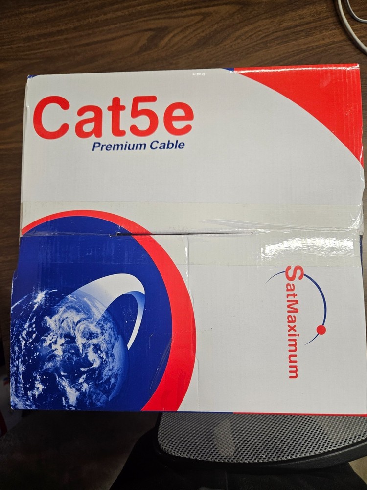 CAT5e Cable 1000Feet White Solid Network Ethernet RJ45 LAN