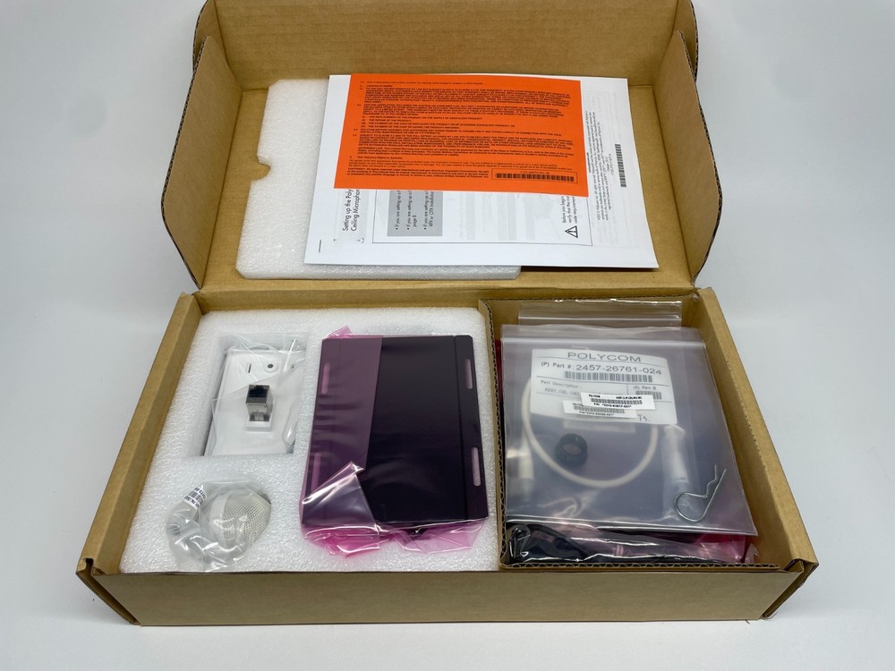 Polycom 2200-23809-002 Primary Ceiling Microphone Array Mic3, White NEW