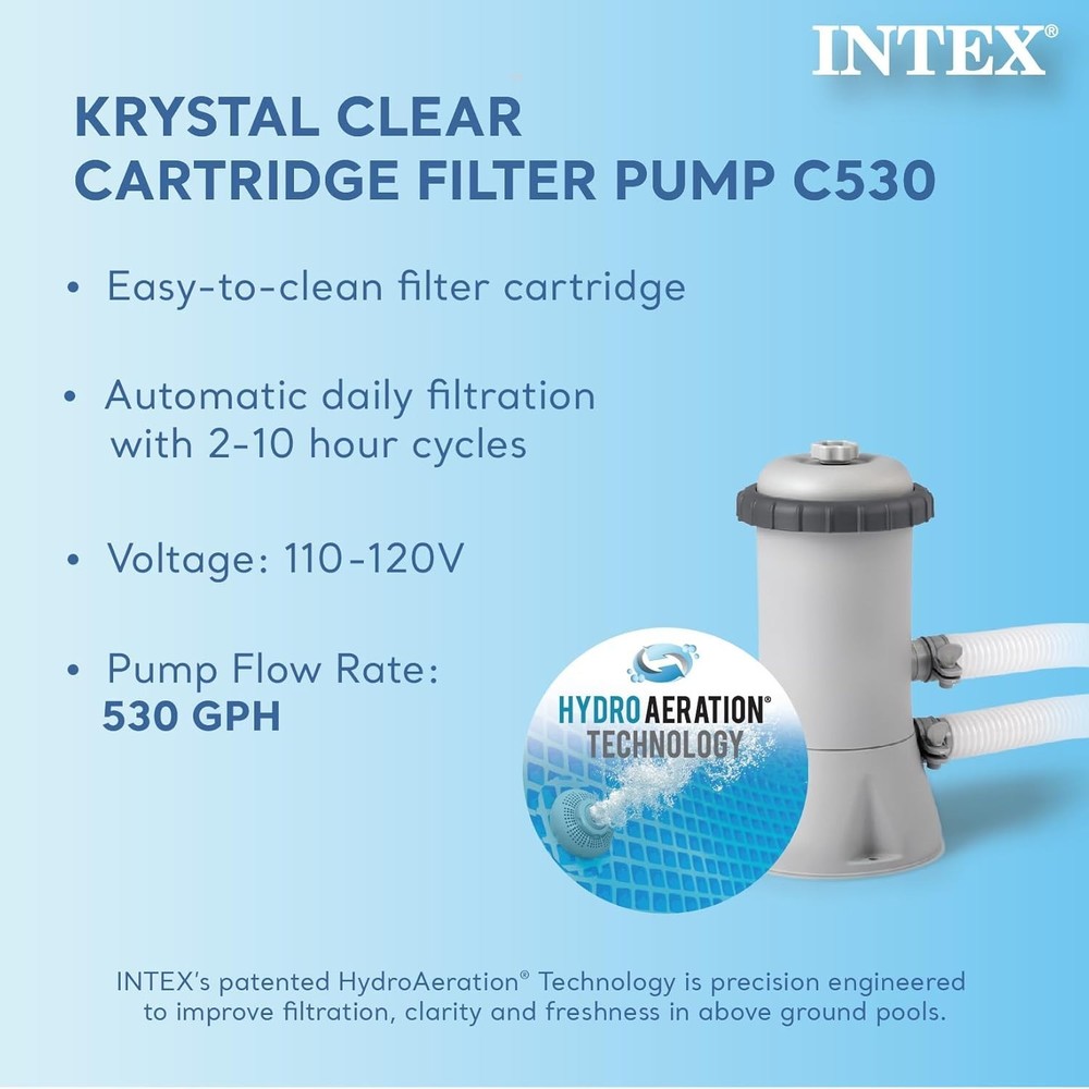 Intex 28279 14 ft.x33 in.Rectangular Above Ground Backyard Pool w/Filter