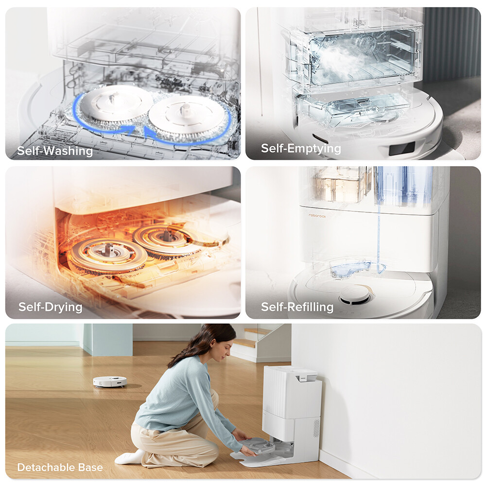 Roborock Q Revo Robot Vacuum, Self-Drying, Mop Lifting - Certified Refurbished