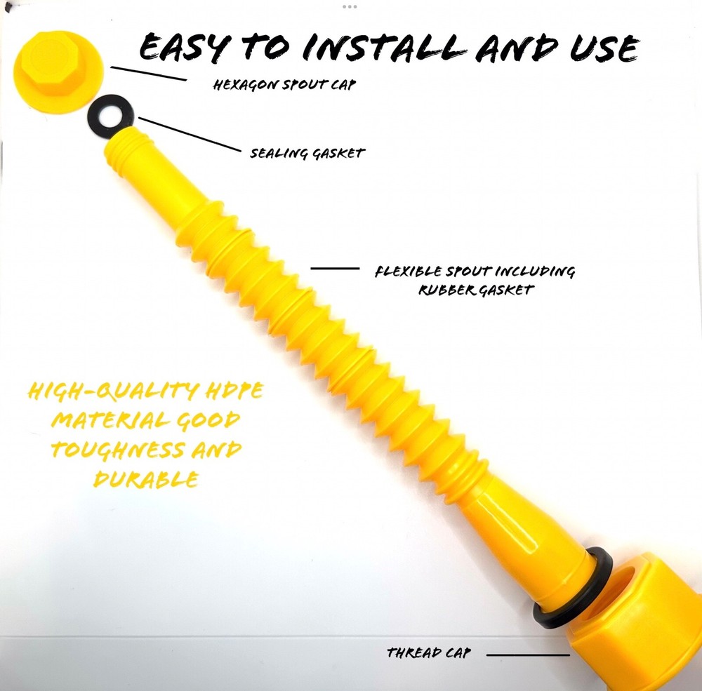 3 Sets Gas Can Spout Nozzle Replacement Kit with Vent (same day ship)