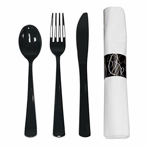 Black heavy duty Disposable plastic serving fork For All Occasions 3 Pieces