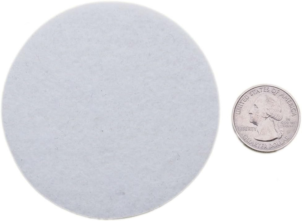 3 Inch White 30Pc Stiff Felt Circles