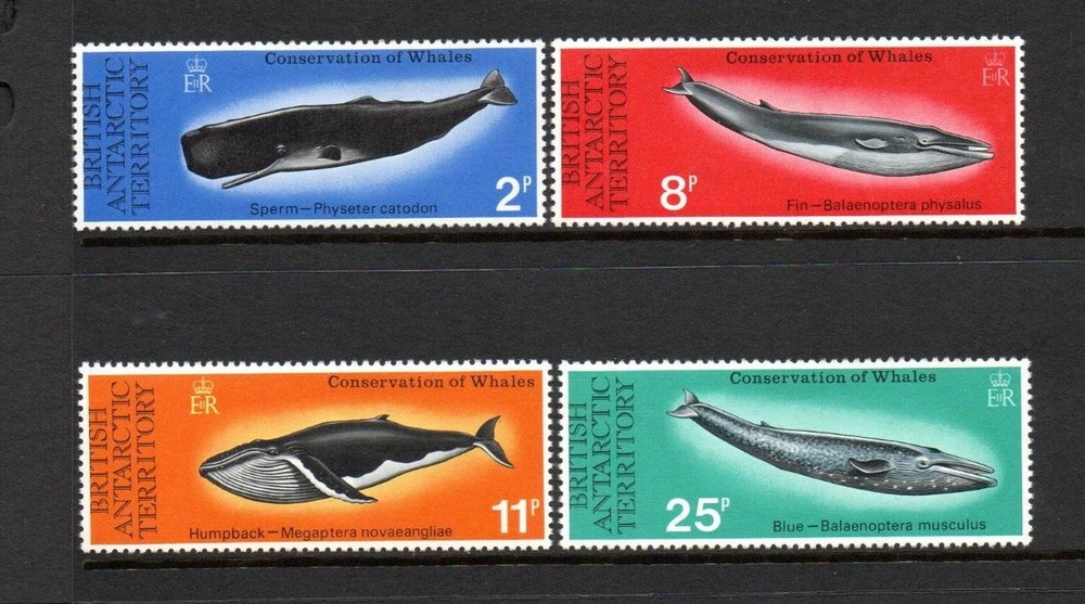 BAT MNH 1977 SG79-82 WHALE CONSERVATION