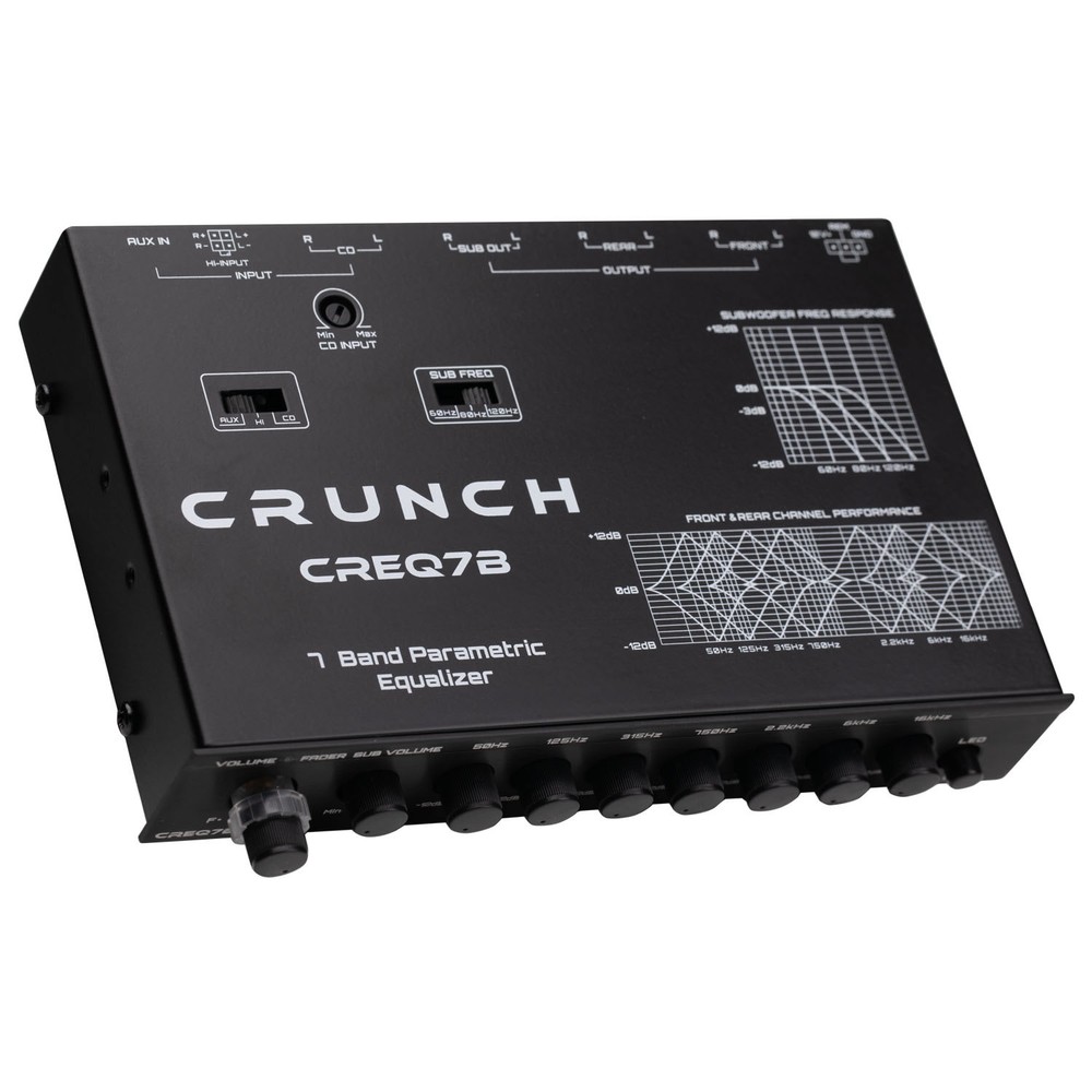 Crunch CREQ7B 7-Band Parametric Equalizer - Sonic Electronix