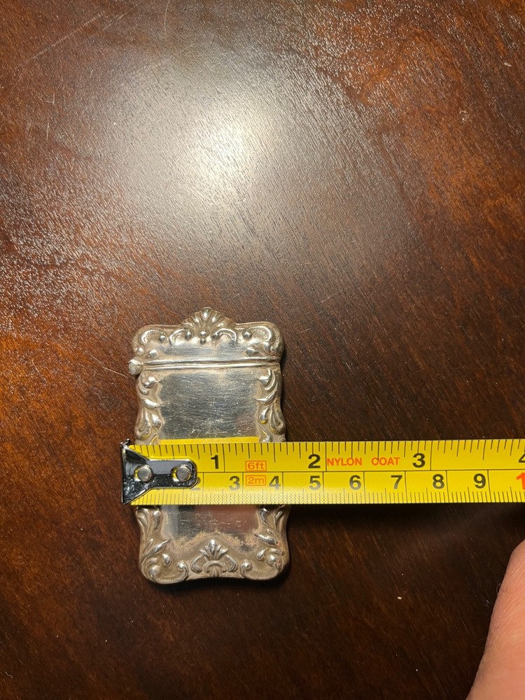 antique sterling silver match safe vesta case