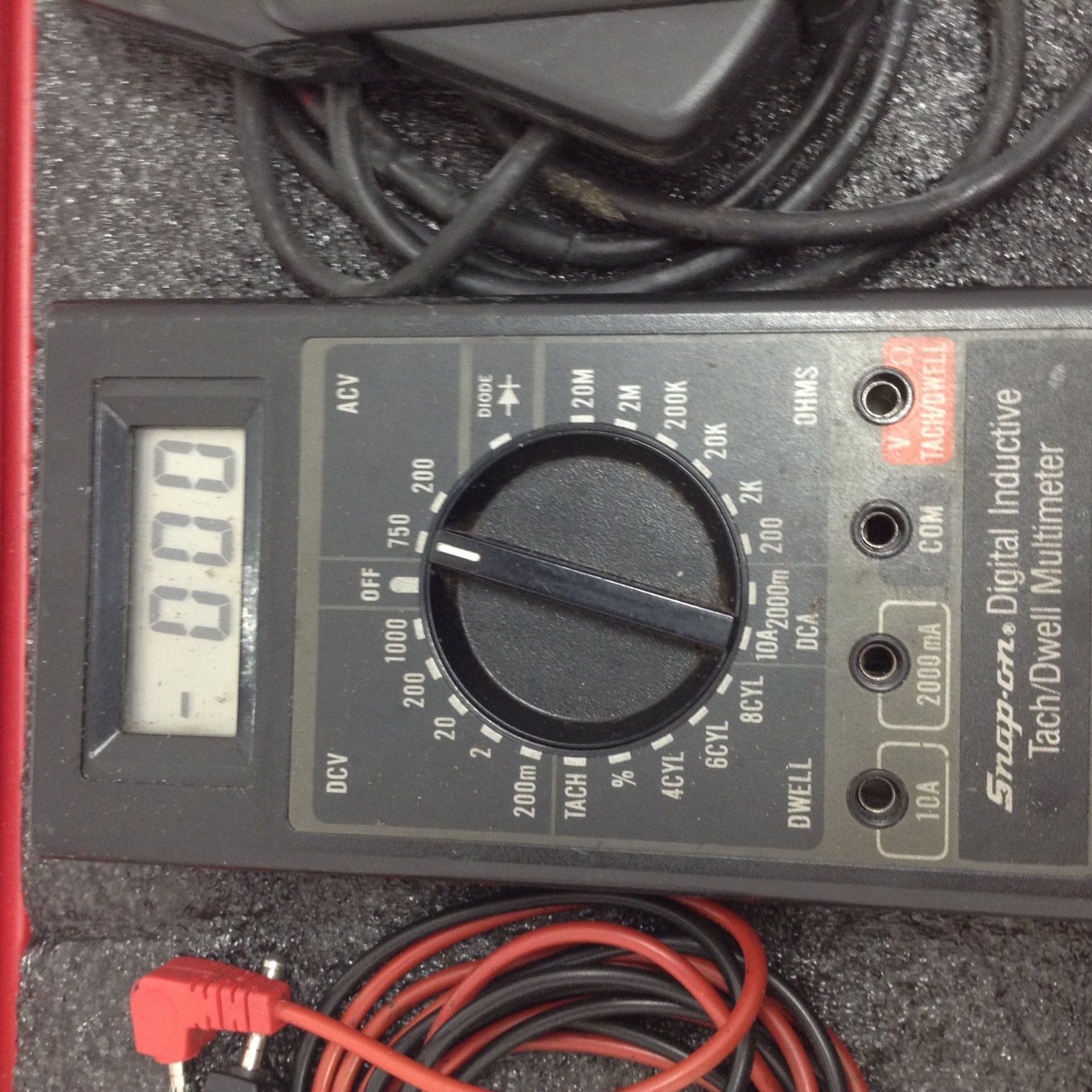 Snap-On 250 Digital Inductive Tach/Dwell Multimeter w/ Carrying Case
