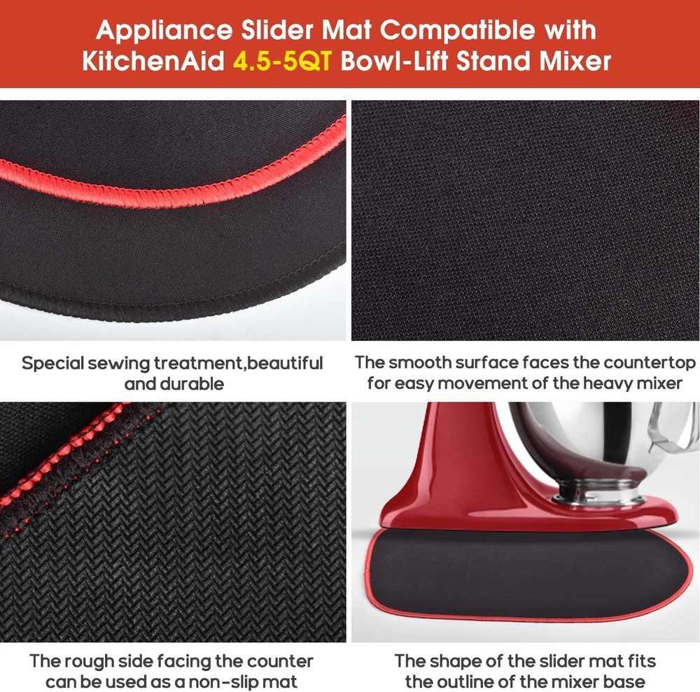 2 Pack Sliding Mat for Kitchenaid Mixer Stand Slider Compatible...