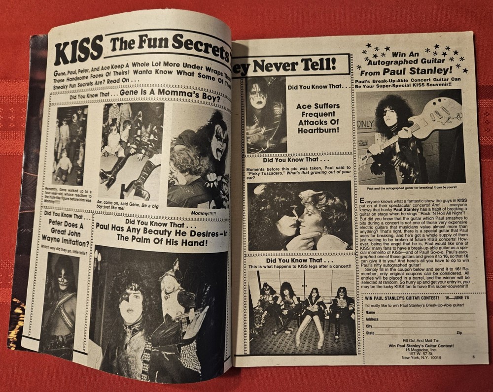 16 Magazine June 1978 KISS