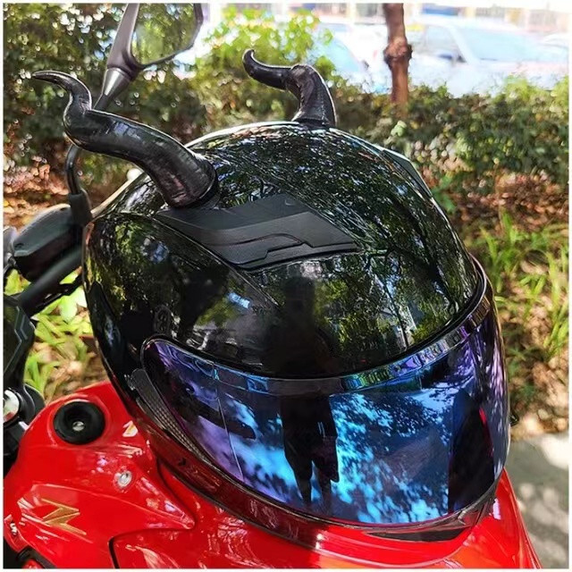 1 Pair Helmet Decoration Electric Devil Horn
