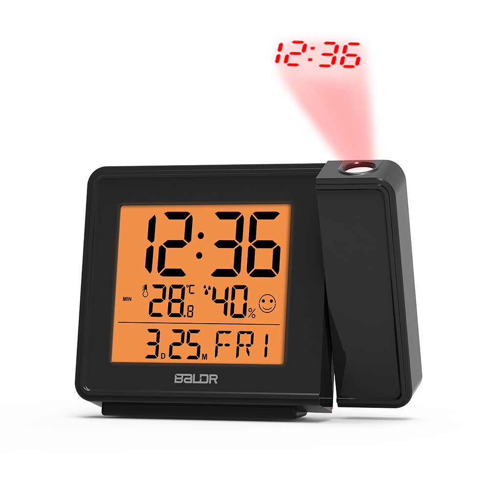 Baldr New Projection Atomic Alarm Clock LCD Projector Display Wall Ceiling Time