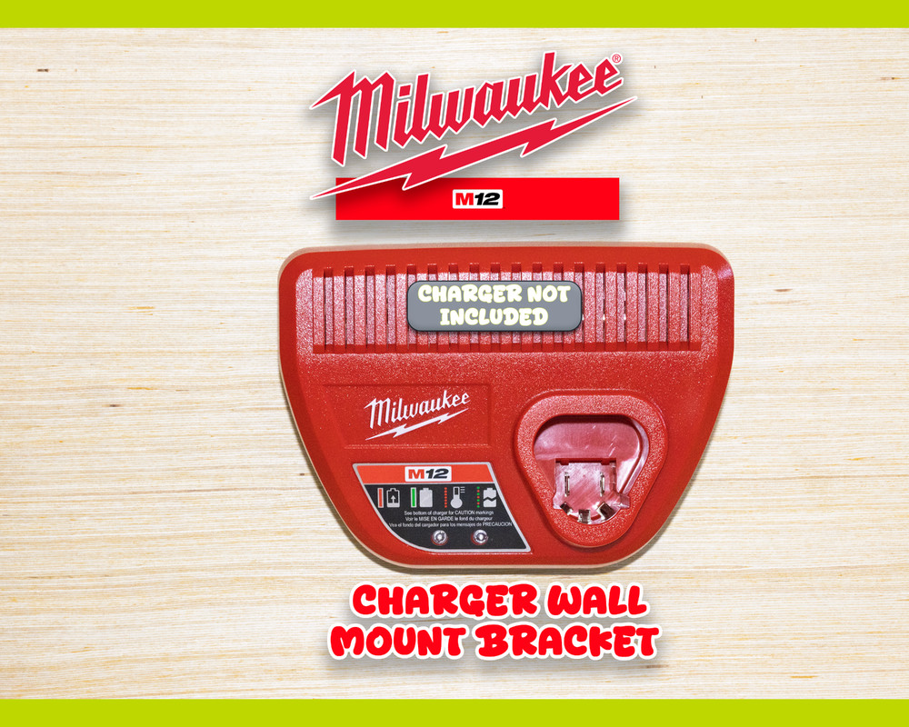 Milwaukee M12 Charger Wall Mount Bracket – Workshop Organizer