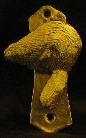 BEAVER Solo Door Knocker in Bronze