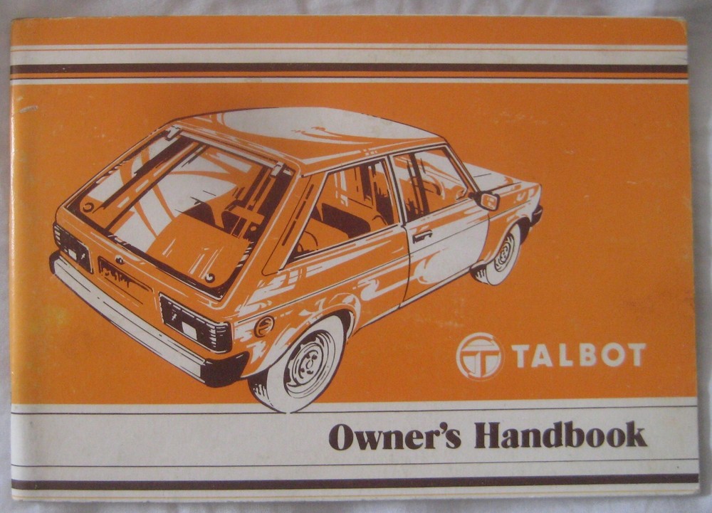 1980 Talbot Owner's Handbook