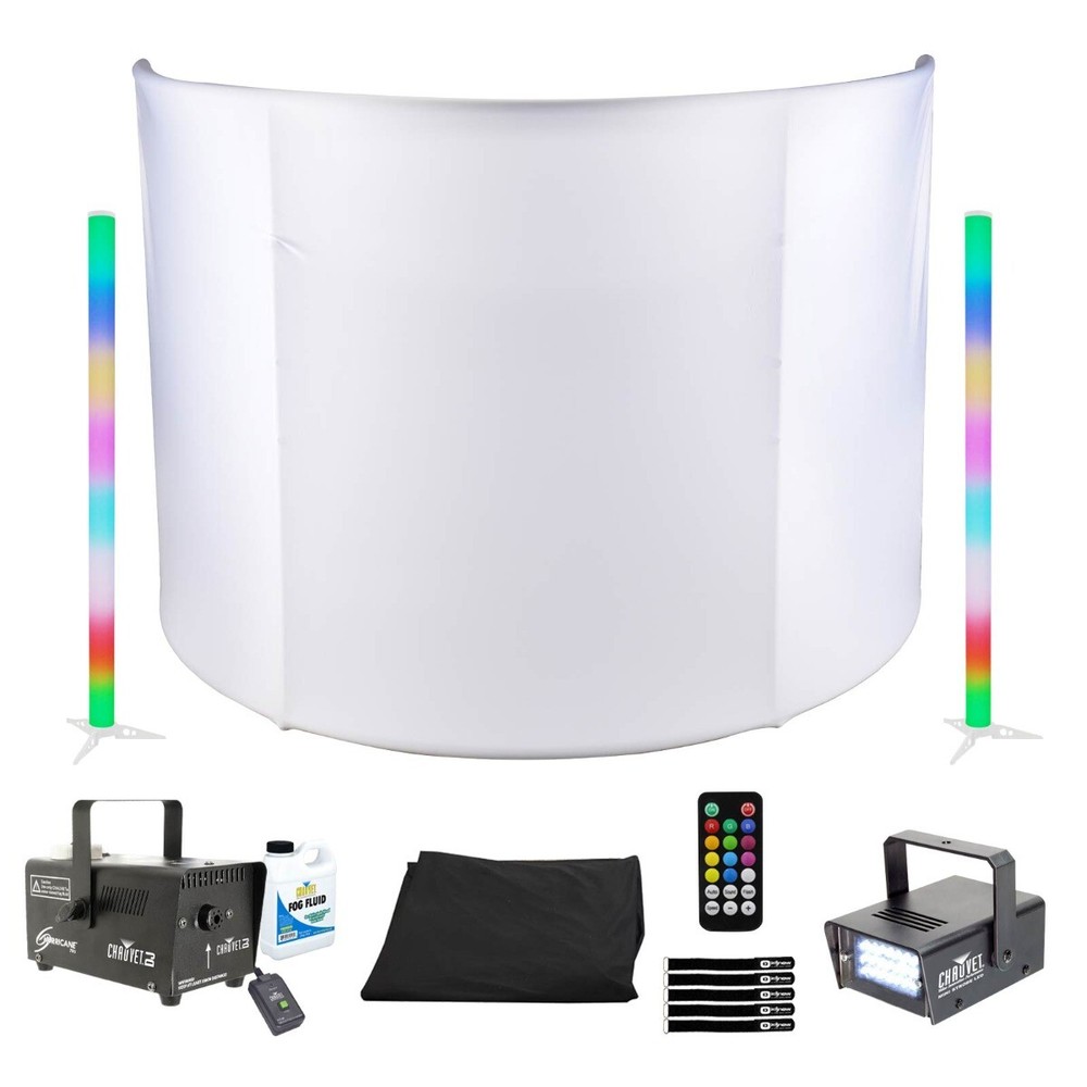 JMAZ Lighting JZ5010 Command Booth Facade Frontboard w Scrims & LED Tubes