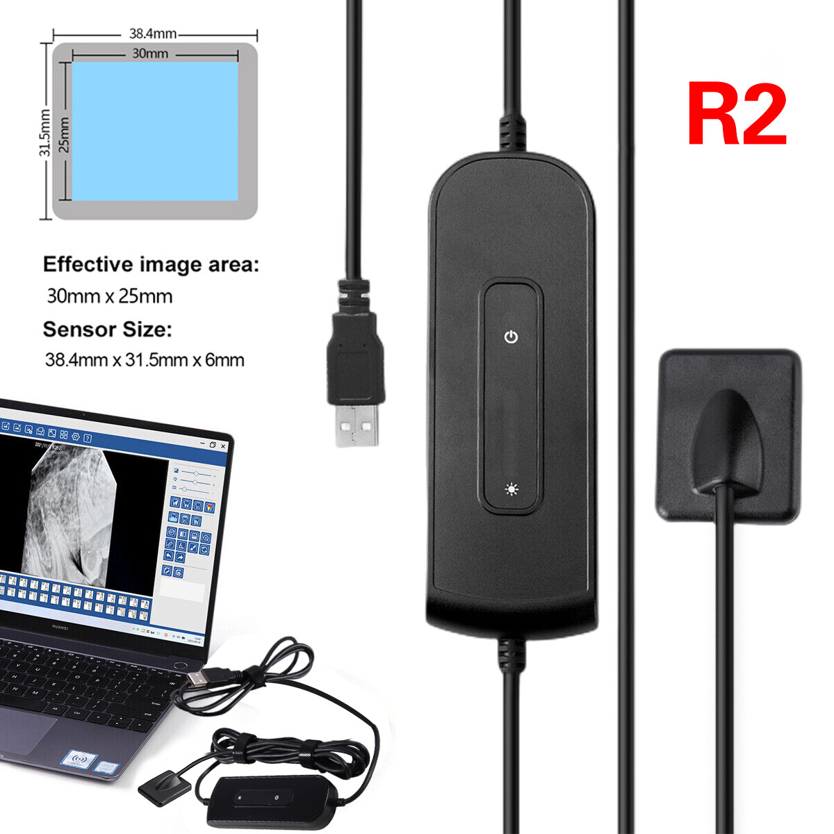 Woodpeck Style Digital Imaging RVG Sensor X-Ray System Xray Sensor 2.0 +Holder