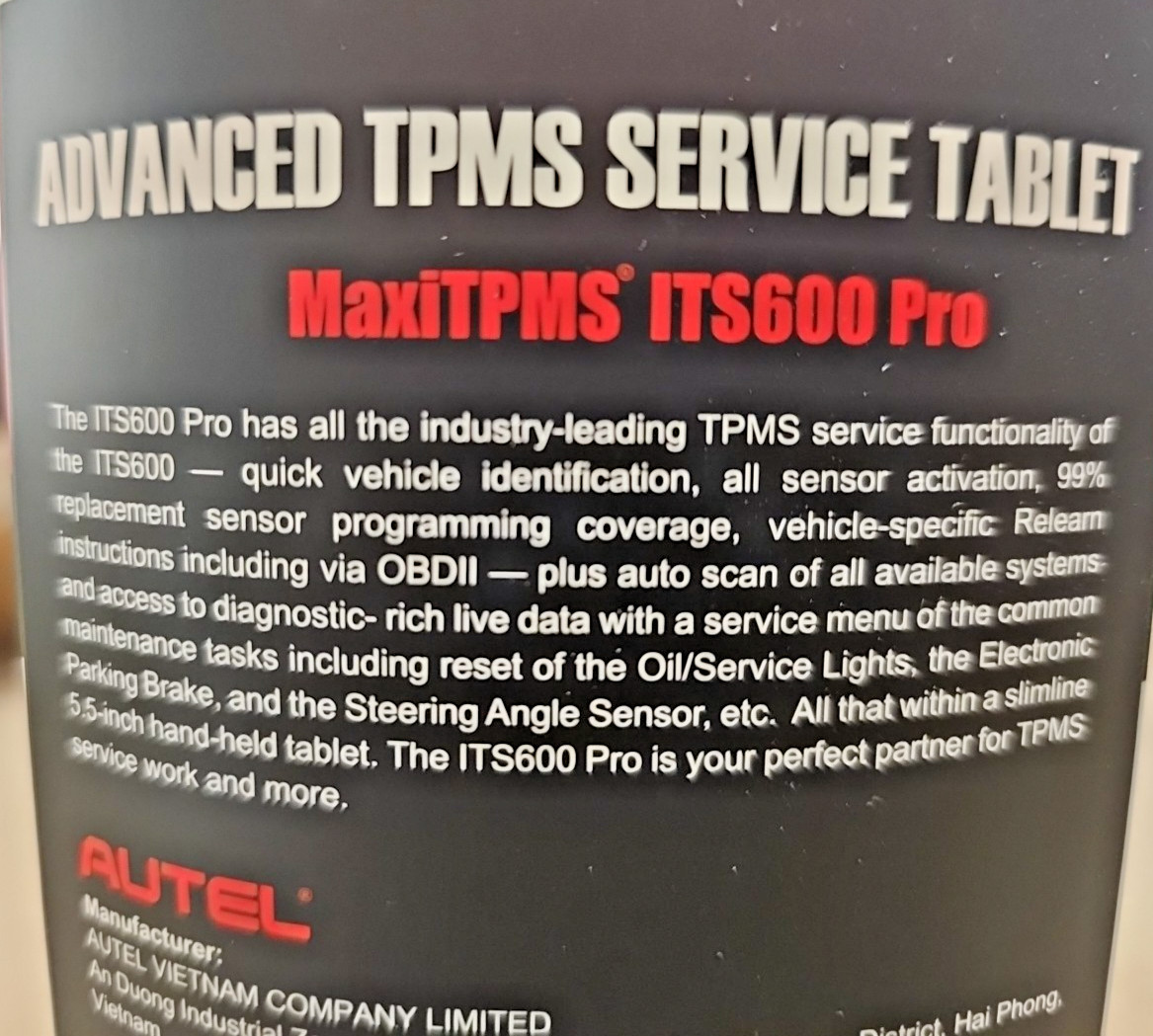 Autel MaxiTPMS ITS600Pro TPMS tablet w/All Systems Bluetooth, Brand New W/case!