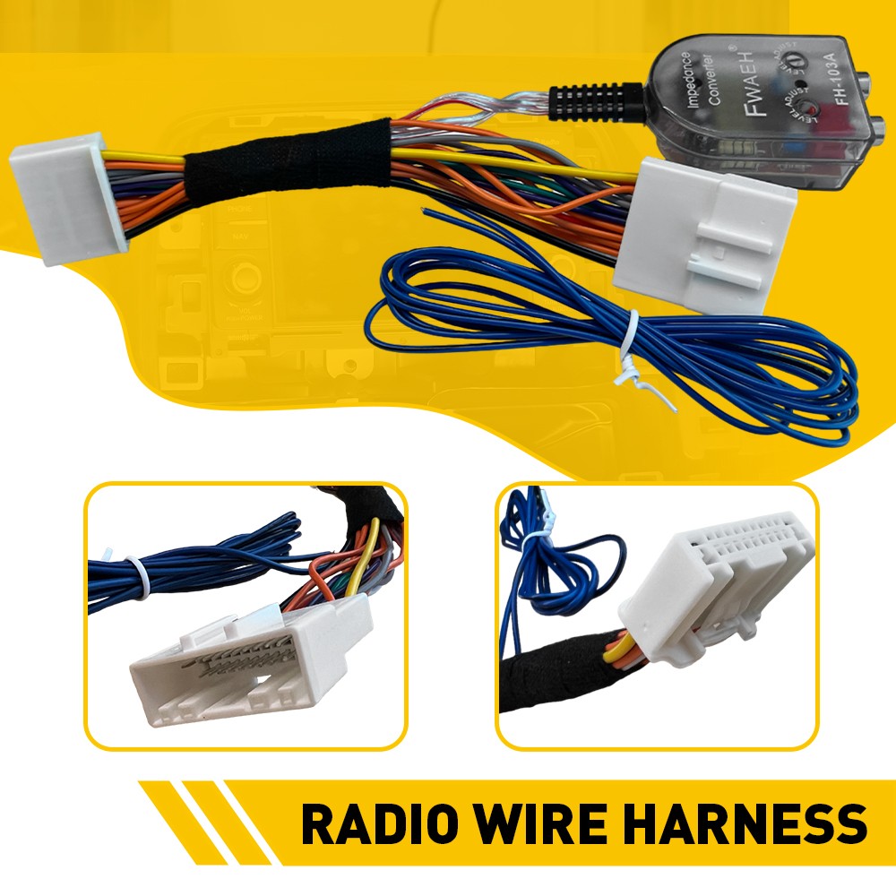 For Nissan Stereo Radio Add AMP Subwoofer Amplifier Plug Adapter Wiring Harness