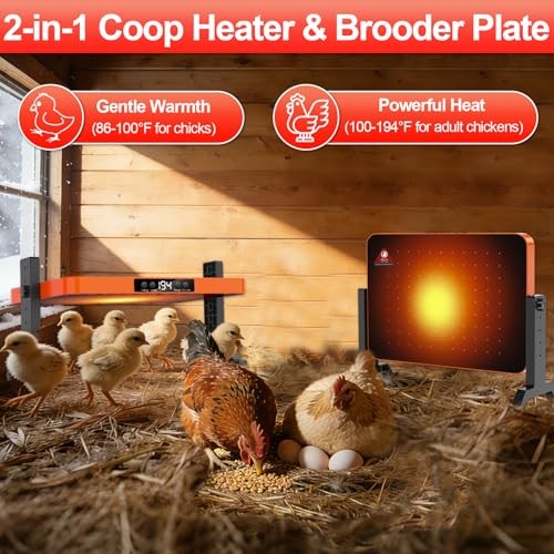 Chick Brooder Heater,200W Chick Heat Brooder Plate with Adjustable Height &