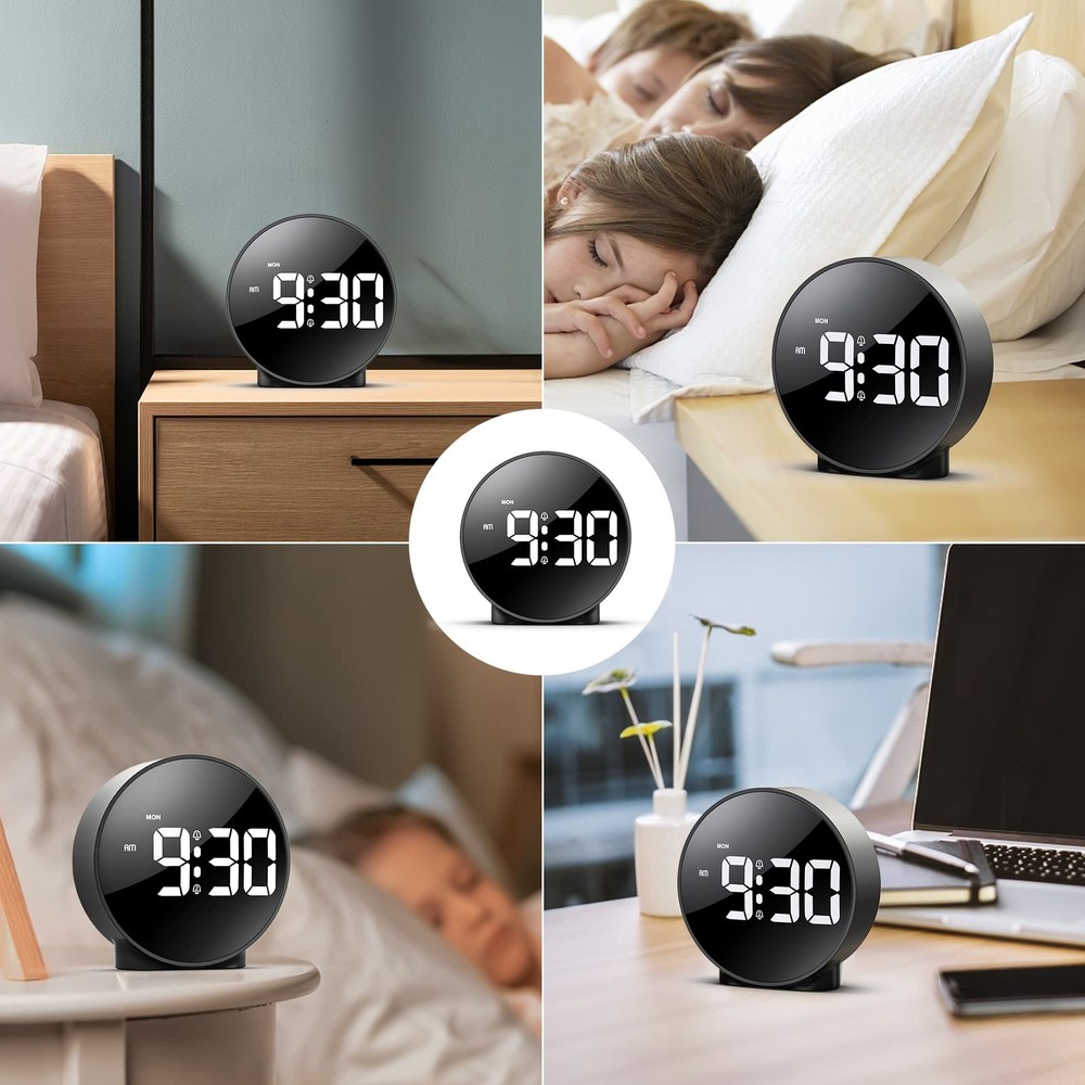 Digital Alarm Clock, HD LED Display Alarm Clock, Simple Table Clock, Electron...