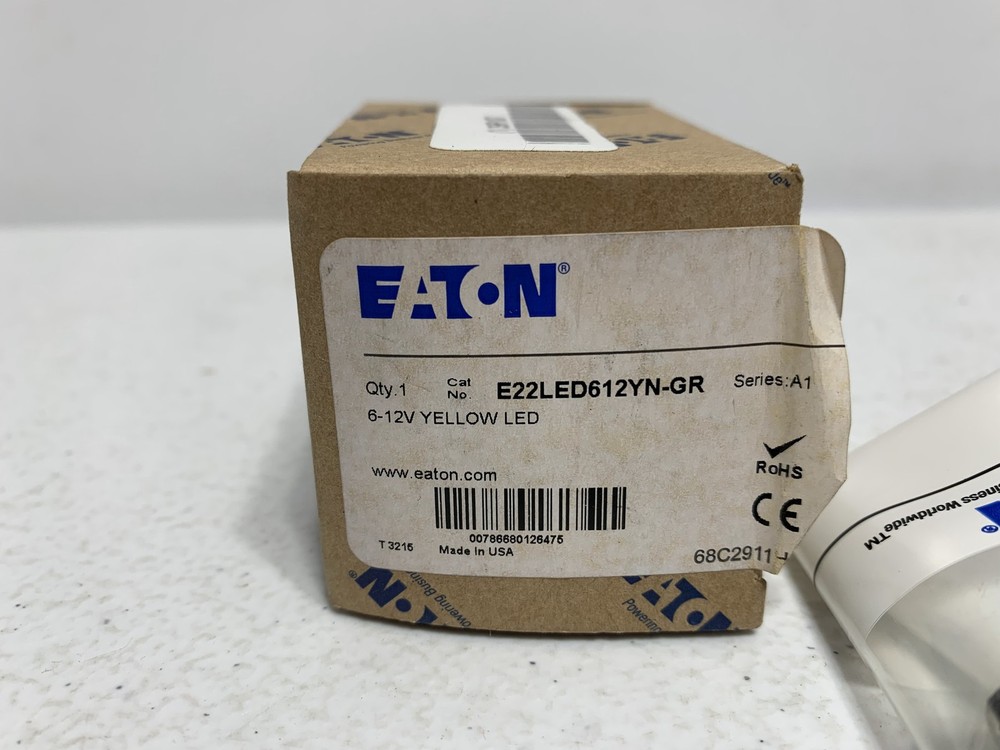 Eaton E22LED612YN-GR Yellow LED Indicator 6-12V