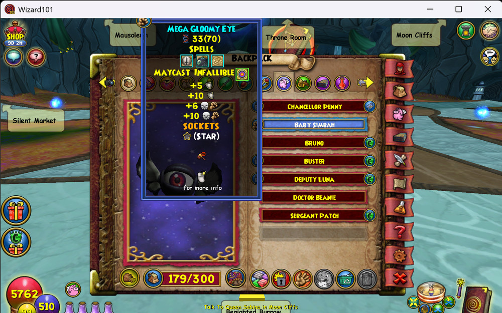 Wizard101:  Gloomy-Eye Pet Hatching