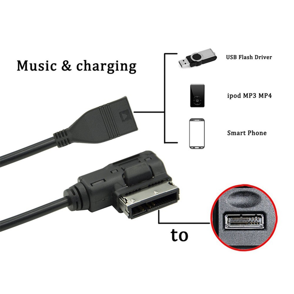 USB AMI MMI AUX Cable - Audio Adapter For