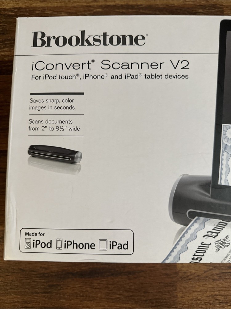 Brookstone iConvert Scanner V2 For iPod iphone or ipad