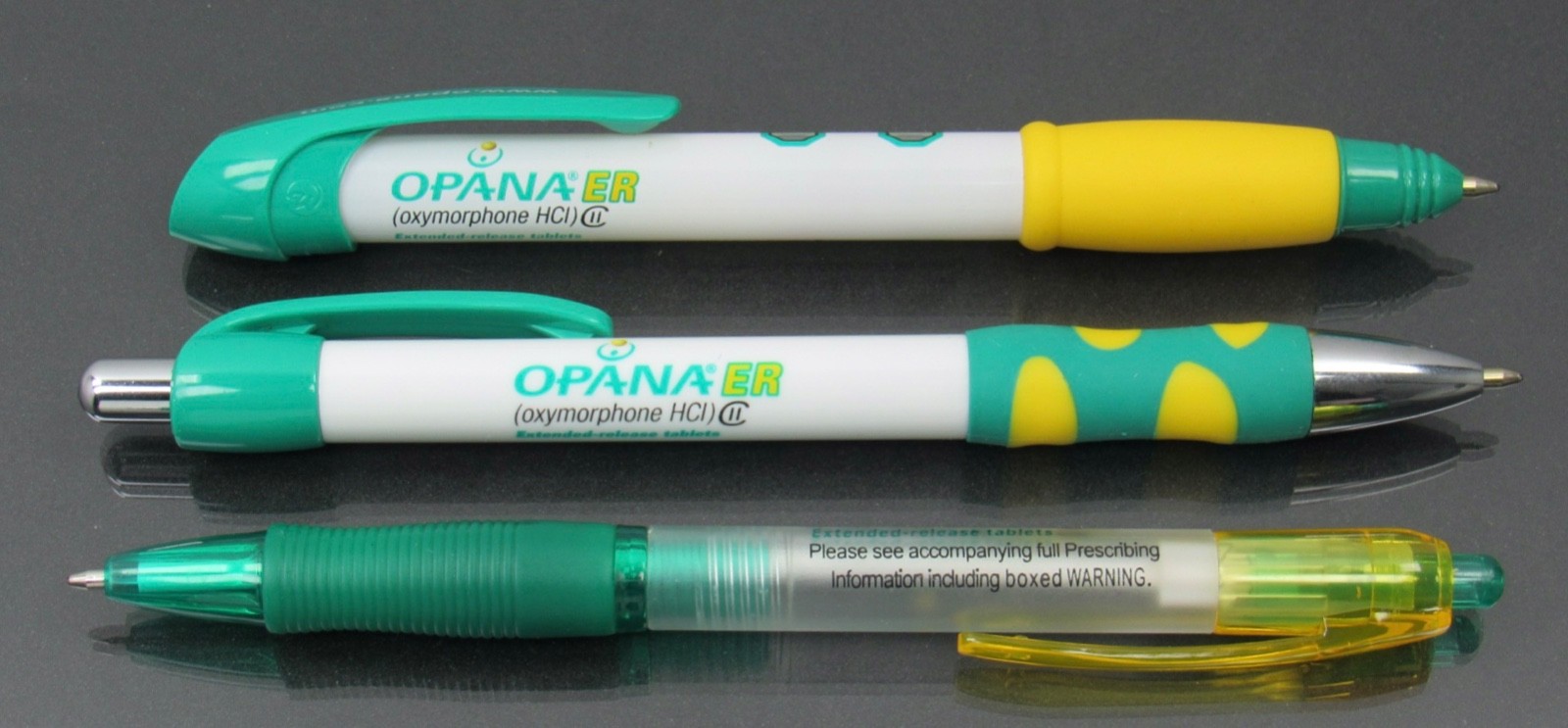 OPANA Lot Clock Pens Magnets Floating Pills Note Holder Drug Rep Pharmaceutical