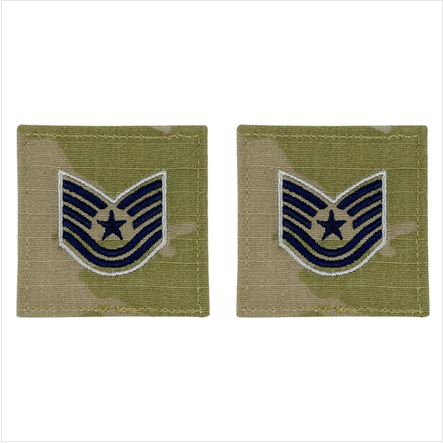GENUINE U.S. SPACE FORCE EMBROIDERED RANK: TECH SERGEANT - OCP WITH HOOK