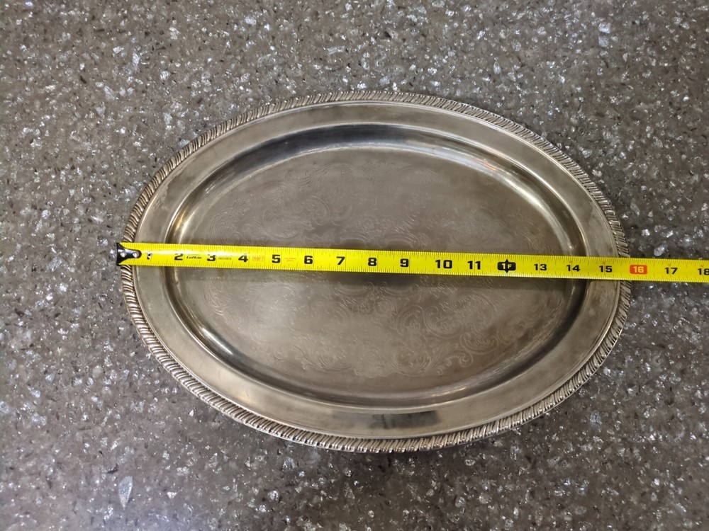 Silver Plate Serving Tray 16"X11.5"