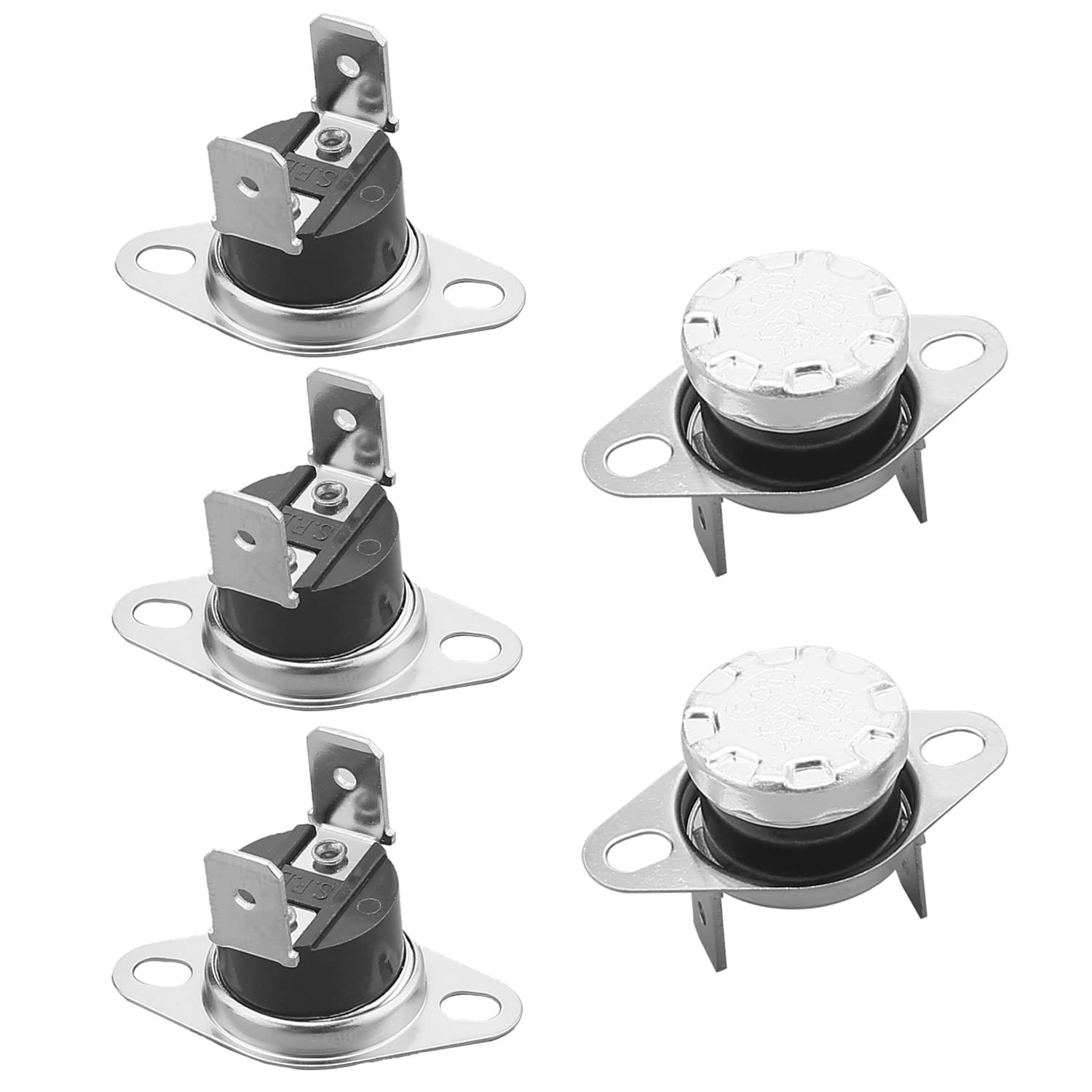 Fielect 5Pcs KSD301 Thermostat 80°C/176°F Normally Closed N.C Snap 80c 5pcs