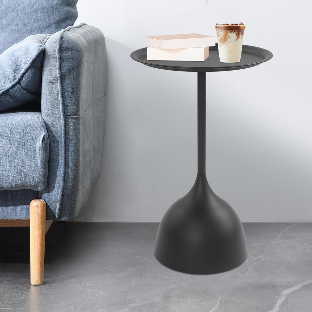 Modern Side Table, Floorstanding Round Side Table, Round Bedside Table