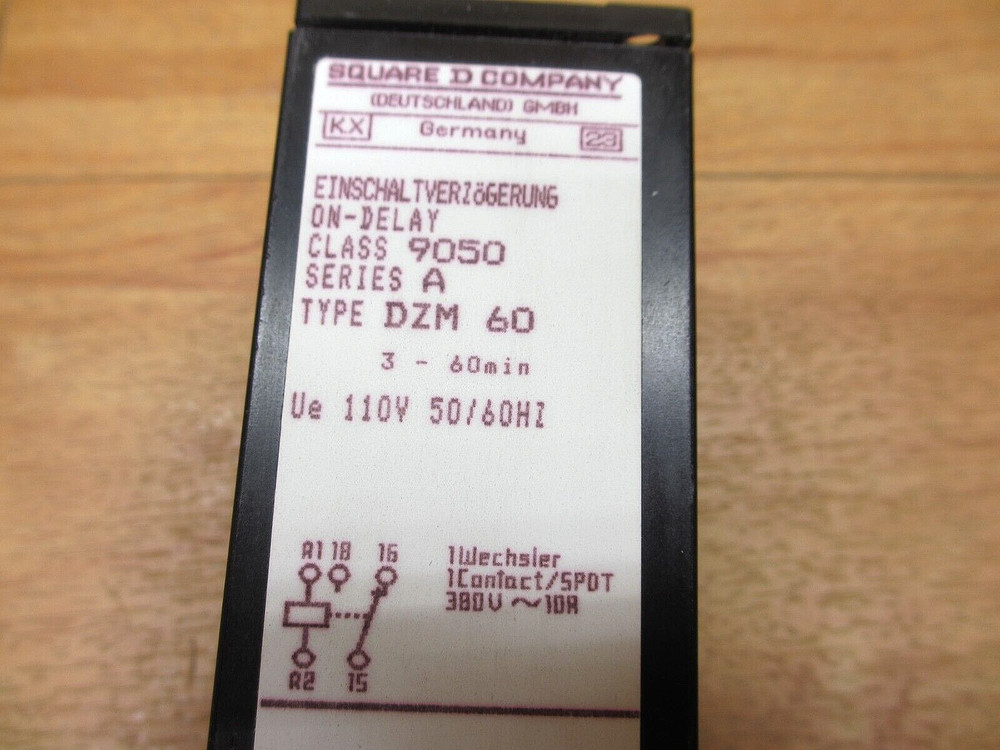 Square D 9050 DZM 60 *NEW* Time Delay Relay On-Delay