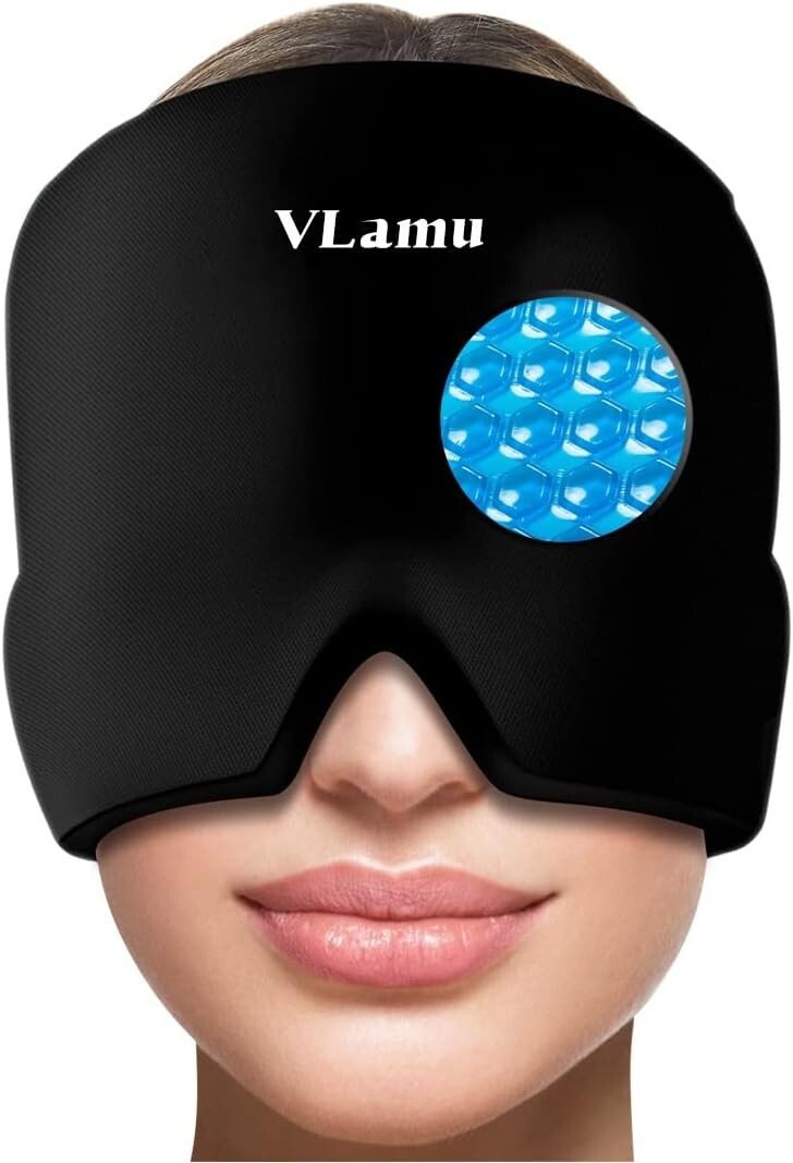 Hat for Migraine Relief Cold and Hot 2 in 1 Migraine Ice Head Wrap Relief Cap