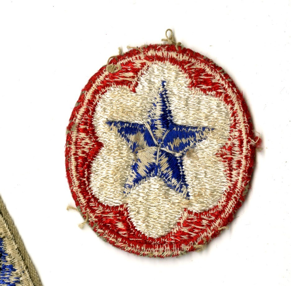 Army Service Forces White Back Patch WWII Vintage