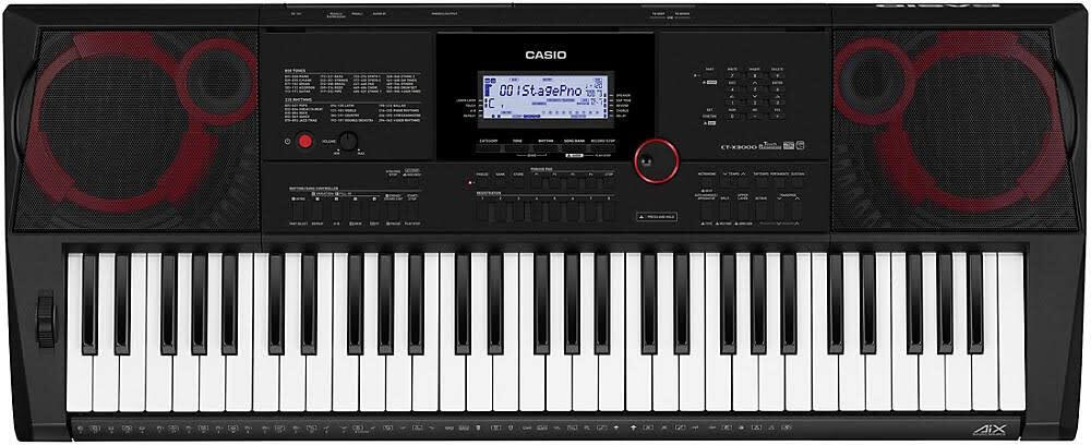 Casio CT-X3000 61-Key Portable Keyboard, Black